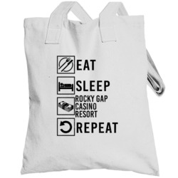Eat Sleep Gamble Repeat Rocky Gap Casino Resort Gambling Totebag