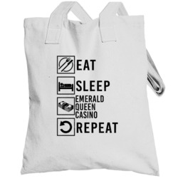 Eat Sleep Gamble Repeat Emerald Queen Casino Gamblingt Totebag