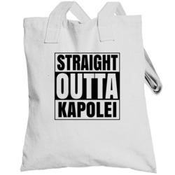 Straight Outta Kapolei Hawaii City Compton Parody Totebag