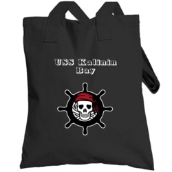 Uss Kalinin Bay Trending Skull Pirate Ship Totebag