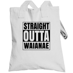 Straight Outta Waianae Hawaii City Compton Parody Totebag