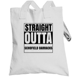 Straight Outta Schofield Barracks Hawaii City Compton Parody Totebag