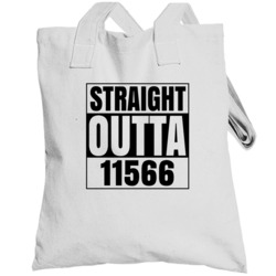 Straight Outta 11566 Merrick New York Compton Parody Totebag