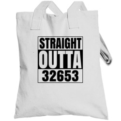 Straight Outta 32653 Gainesville Florida Compton Parody Totebag
