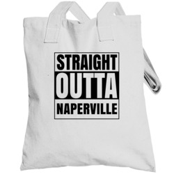 Straight Outta Naperville Illinois City Compton Parody Totebag