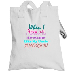 Andrew Awesome Uncle Newborn Bodysuit Funny Totebag