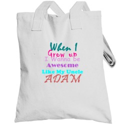 Adam Awesome Uncle Newborn Bodysuit Funny Totebag