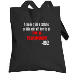Im A Flounder Boo Funny Animal Halloween Costume Totebag