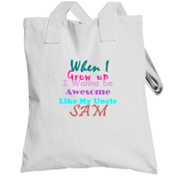Sam Awesome Uncle Newborn Bodysuit Funny Totebag