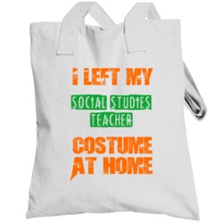 Left Social Studies Teacher Halloween Costume At Home Funny Job Toteba