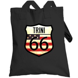 Trini Personalized American Flag Route 66 Highway Sign Totebag