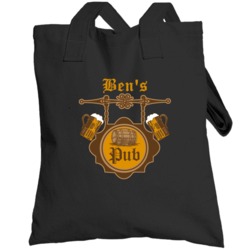 Ben Pub Bar Drinking Cards Fathers Day Dad Totebag