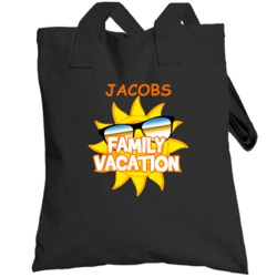 Jacobs Family Vacation Last Name Surname Totebag