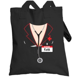 Keith Sexy Nurse Uniform Funny Halloween Costume Totebag