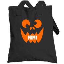 Mimi Scary Pumpkin Face Cool Halloween Totebag