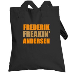 Frederik Andersen Freakin Hockey Sports Anaheim California Totebag