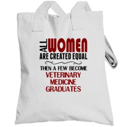 Woman Veterinary Medicine Graduate Totebag