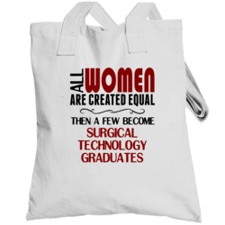 Woman Surgical Technology Graduate Totebag