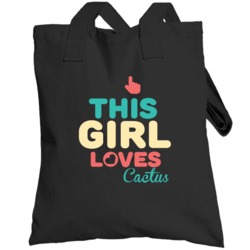 This Girl Loves Cactus Funny Name Totebag