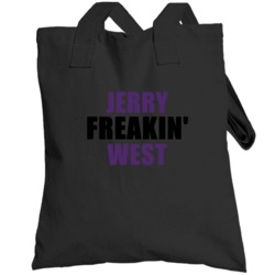Jerry West Freakin Sports Basketball Los Angeles California Totebag