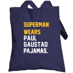 Superman Wears Paul Gaustad Pajamas Buffalo Hockey Player Totebag