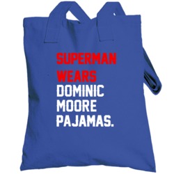 Superman Wears Dominic Moore Pajamas New York Hockey Player Totebag