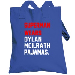 Superman Wears Dylan Mcilrath Pajamas New York Hockey Player Totebag