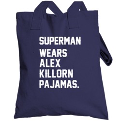 Superman Wears Alex Killorn Pajamas Tampa Bay Hockey Player Totebag