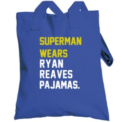 Superman Wears Ryan Reaves Pajamas St Louis Hockey Player Totebag