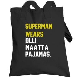 Superman Wears Olli Maatta Pajamas Pittsburgh Hockey Player Totebag