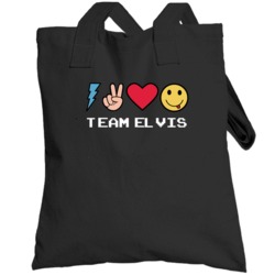 Team Elvis Custom Name Trending Gwen Emoji Heart Totebag