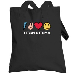 Team Kenya Custom Name Trending Gwen Emoji Heart Totebag