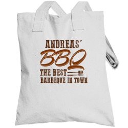 Andreas' Bbq Best In Town Cool Personalized Grill Cook Totebag