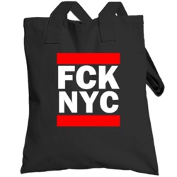 Fck Nyc New York Funny Graphic Patriotic Parody Black Totebag
