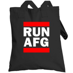Run Afg Afghanistan Funny Graphic Patriotic Parody Black Totebag