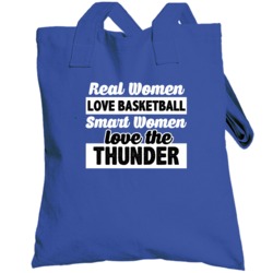 Real Women Smart Women Oklahoma City Basketball Sports Fan Totebag