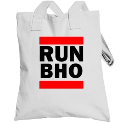 Run Bho India      Funny Graphic Patriotic Parody Totebag