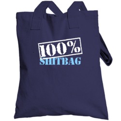 100 Percent Shitbag Offensive Funny Totebag