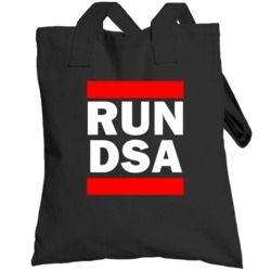Run Dsa Sheffield Uk     Funny Graphic Patriotic Parody Black Totebag