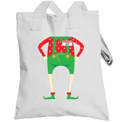 Ben Personalized First Name Christmas Elf Body Funny Holiday Gift Tote