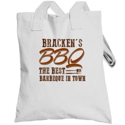 Bracken's Bbq Best In Town Cool Personalized Grill Cook Totebag