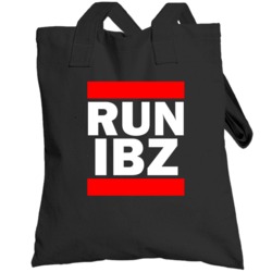 Run Ibz Spain Ibiza     Funny Graphic Patriotic Parody Black Totebag