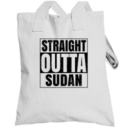 Straight Outta Sudan Nouns Words Compton Parody Totebag
