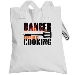 Danger Connor Is Cooking Cool Personalized Bbq Cooking Totebag