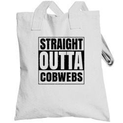Straight Outta Cobwebs Nouns Words Compton Parody Totebag