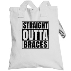 Straight Outta Braces Nouns Words Compton Parody Totebag