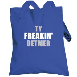 Ty Detmer Freakin Football Detroit Sports Michigan Totebag