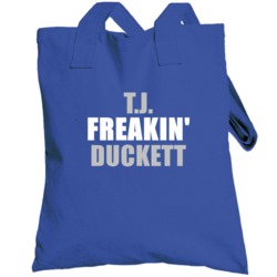 T J Duckett Freakin Football Detroit Sports Michigan Totebag