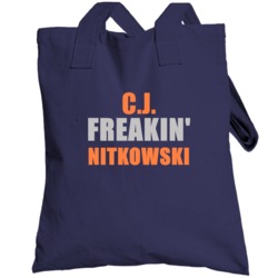 C J Nitkowski Freakin Detroit Michigan Baseball Sports Totebag
