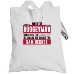 Sam Dekker Boogeyman Checks Closet For Houston Basketball Totebag